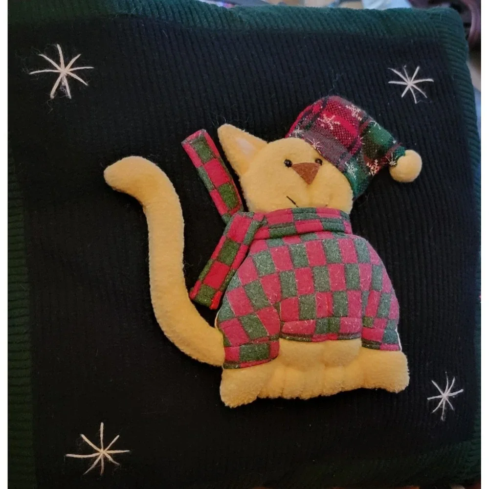 Cat Throw Pillow Christmas 3D Hand Sewn Couch,girls,boys Kitty,decoration Cute